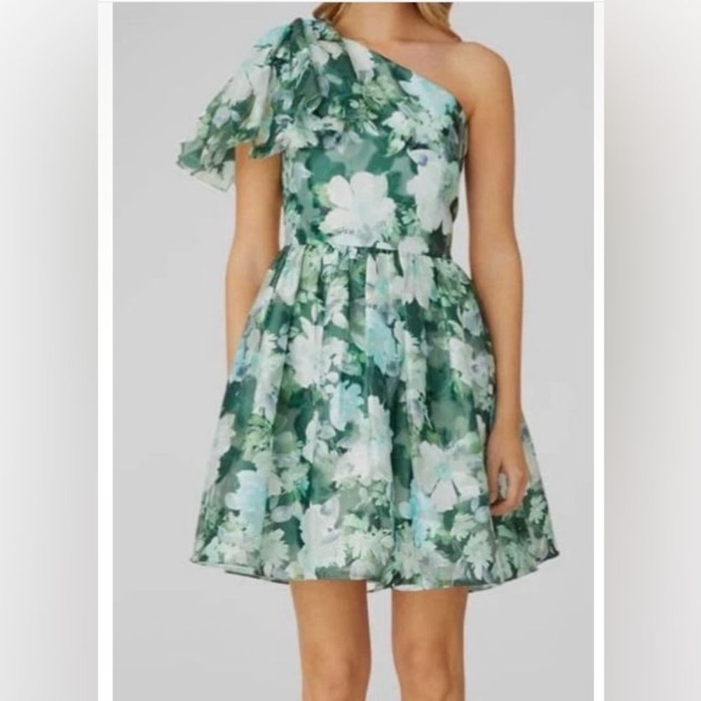 Shoshanna One Shoulder Floral Dress Size 10